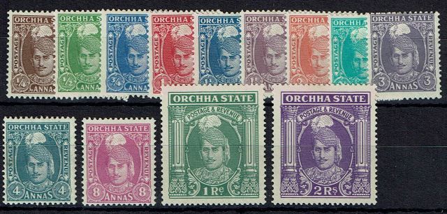 Image of Indian Feudatory States ~ Orchha SG 31/43 LMM British Commonwealth Stamp